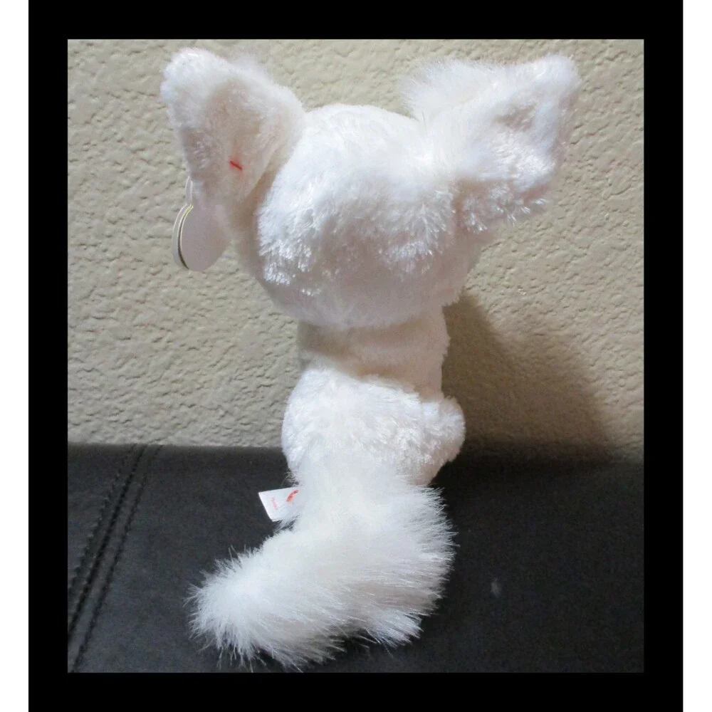 Ty Beanie Boos Phoenix the White Fox Big Gold Glitter Eyes 6